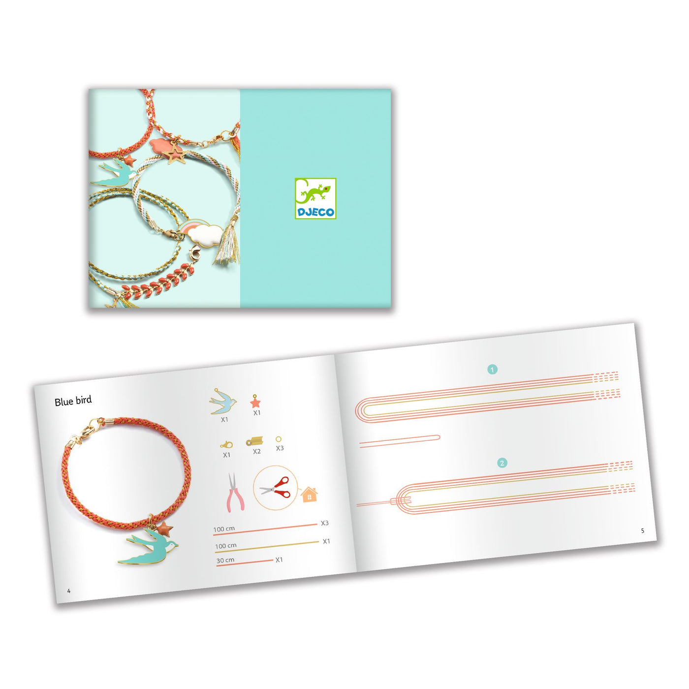 Jewellery Making Kit For Kids - Djeco Kumihimo Bracelets Celeste
