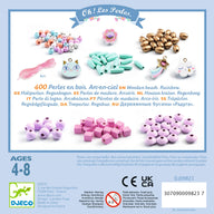 Djeco Wooden Threading Beads - Rainbows