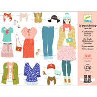 Fashion Design Toy - Djeco Paper Dolls: One Big Dressing Room