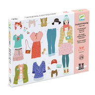 Fashion Design Toy - Djeco Paper Dolls: One Big Dressing Room