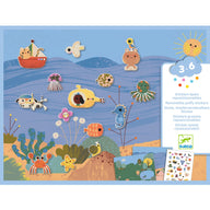 2 large backgrounds, seaside and countryside.  Create scenes using 30+ reusable puffy stickers. Djeco Repositionable Stickers Age 3 - 6 yrs⭐ Craft Gifts For Kids