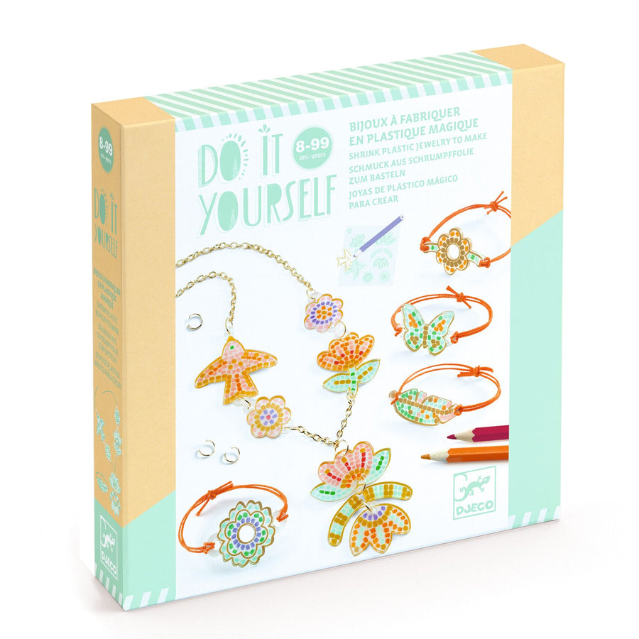 Djeco Do It Yourself - Shrink Plastic - Feather and Lotus DJ79001