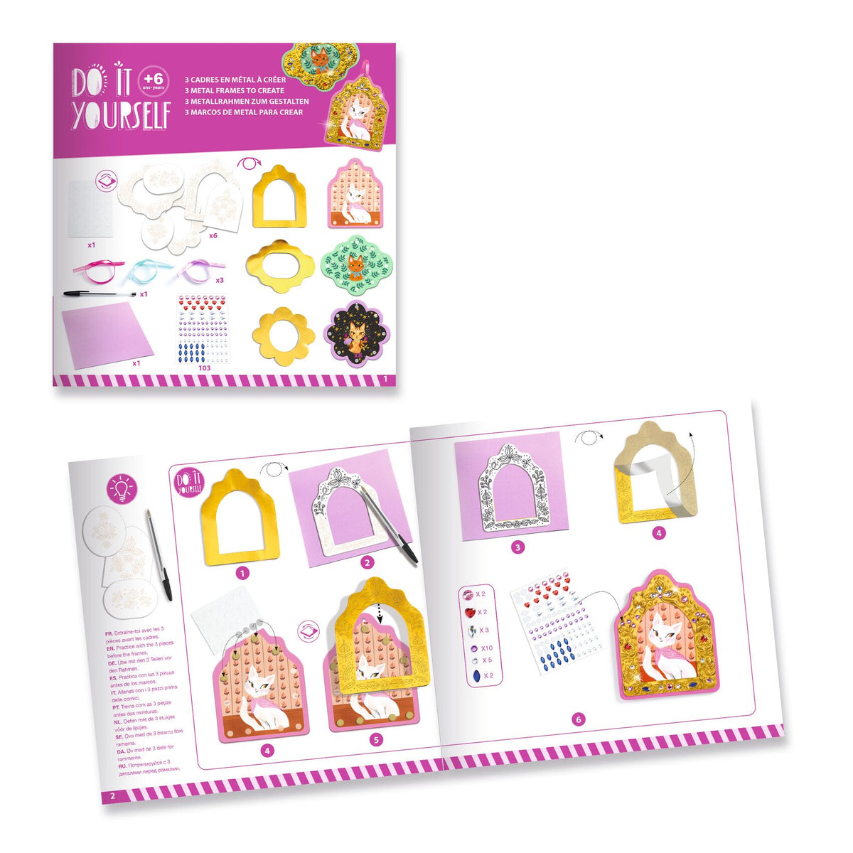 3 Metal Frames to Create - Djeco Do It Yourself Collection