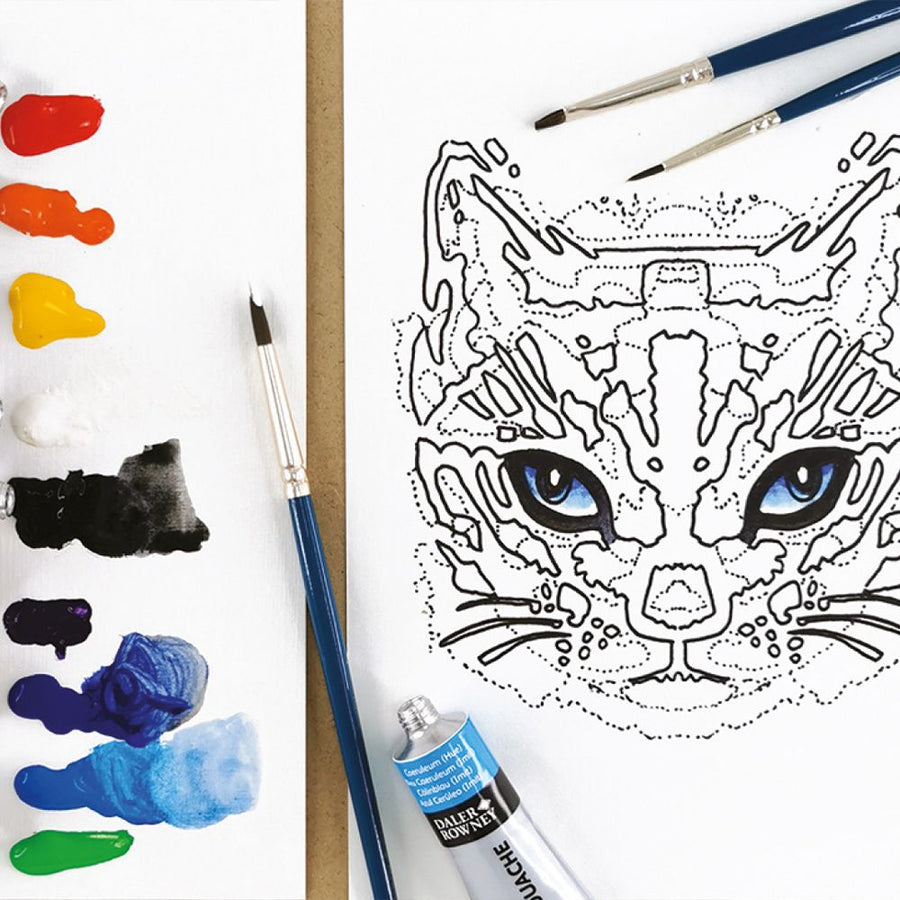 Daler Rowney Simply Gouache Cat Activity Set