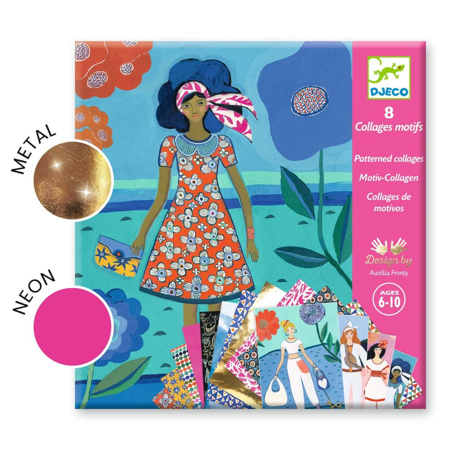 Djeco Patterned Collages - Fashion Paper Dolls DJ09307