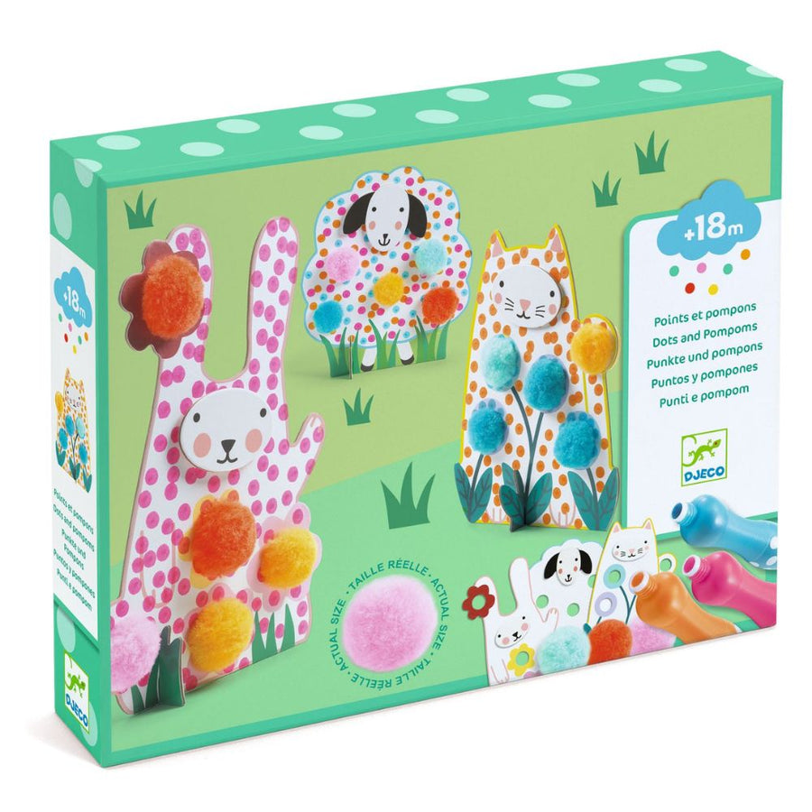 Djeco Colouring Dots and Pompoms - In The Grass DJ00965