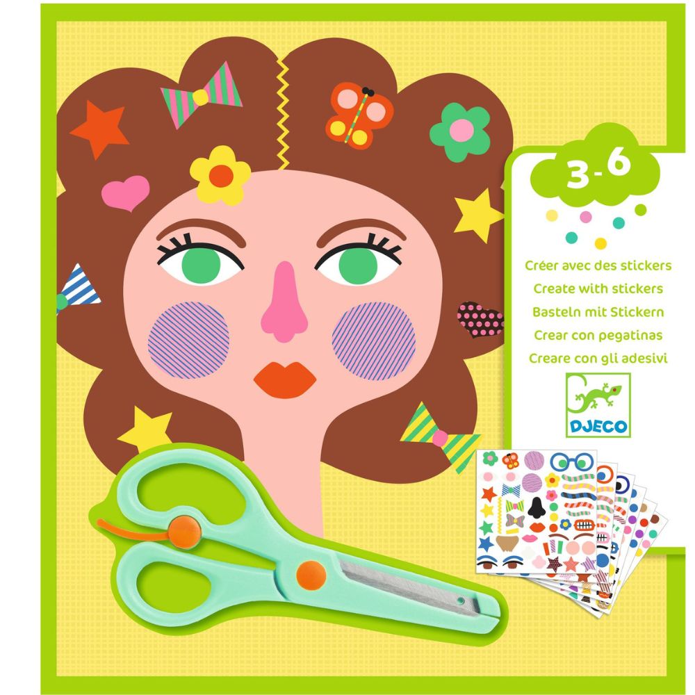 Djeco Create With Stickers Hairdresser DJ09045