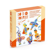 Crafts For Boys - Shrink Plastic Keychains to Make Djeco Pixel Heroes DJ79005