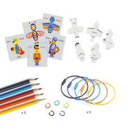 Crafts For Boys - Shrink Plastic Keychains to Make Djeco Pixel Heroes DJ79005