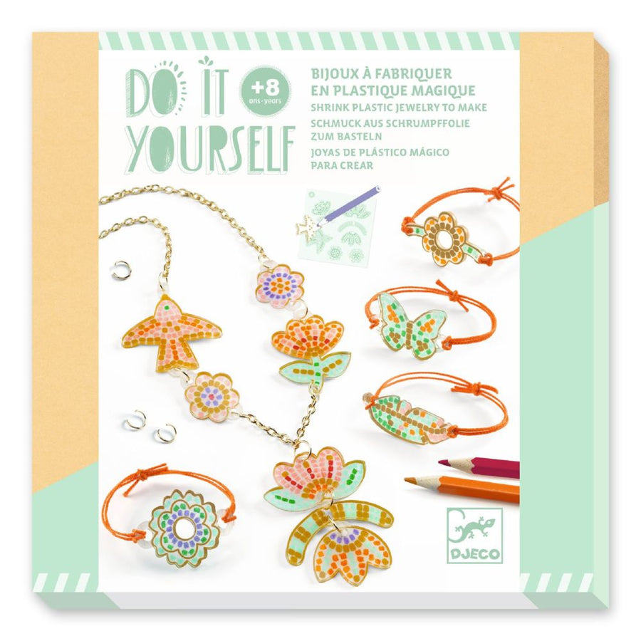 Djeco Do It Youself - Shrink Plastic - Feather and Lotus DJ79001