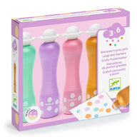 Djeco Foam Markers - Large Dot Markers, Pearl DJ09058