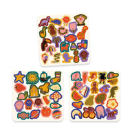 Djeco Kids Felt Stickers - The Silly Ones, DJ00951