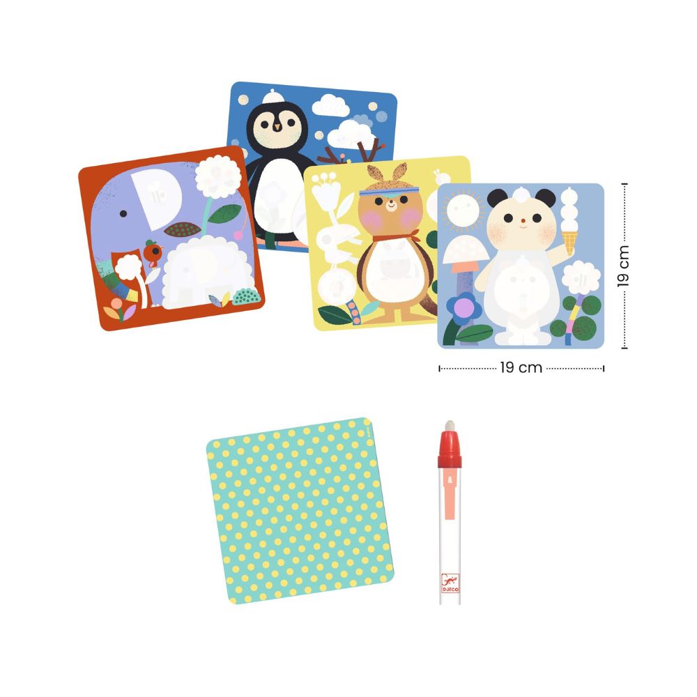 Djeco Magic Colouring - Peekaboo! Baby Animals Around The World DJ00952