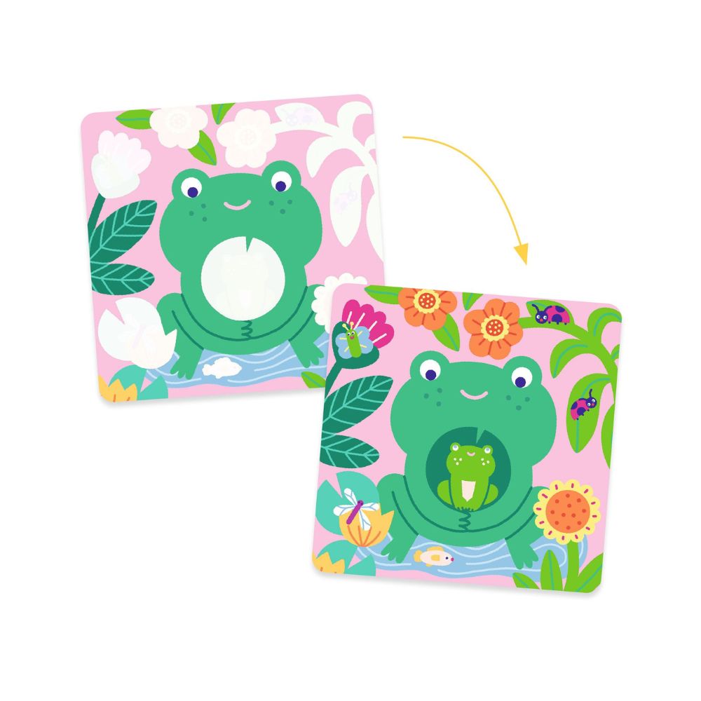 Djeco Magic Water Colouring - Peekaboo! Garden Baby Animals 