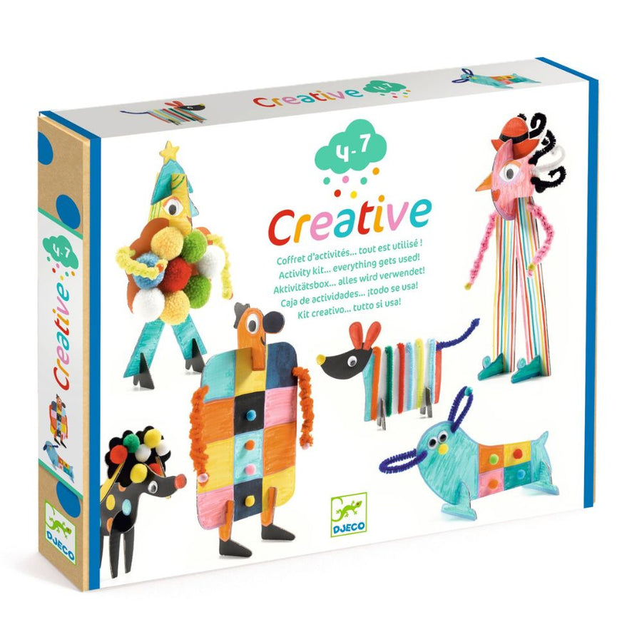 Djeco Multi Activity Kit - Creative Punch Out Boxes - DJ00956