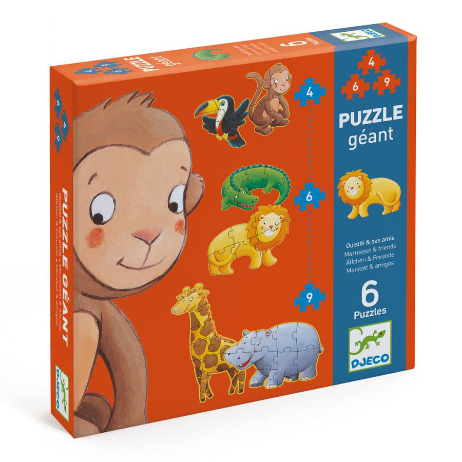 Djeco Progressive Puzzles - Marmoset and Friends DJ07114