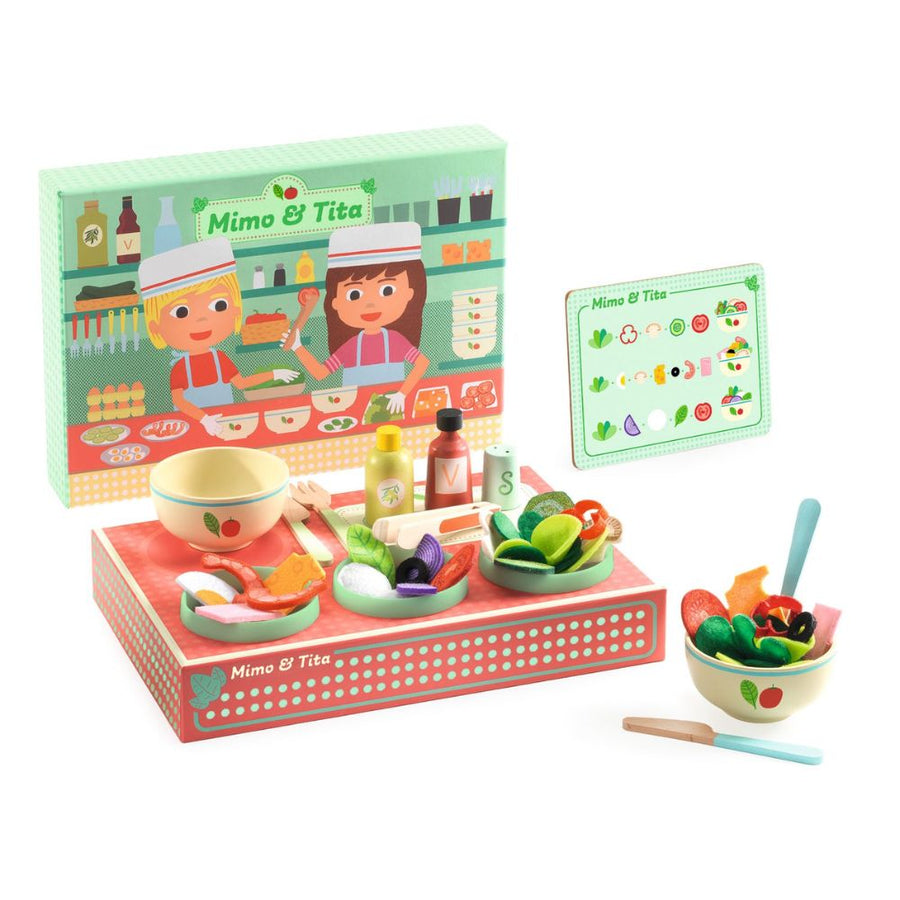 Djeco Role Play Toys - Mimo and Tita Salad Bar