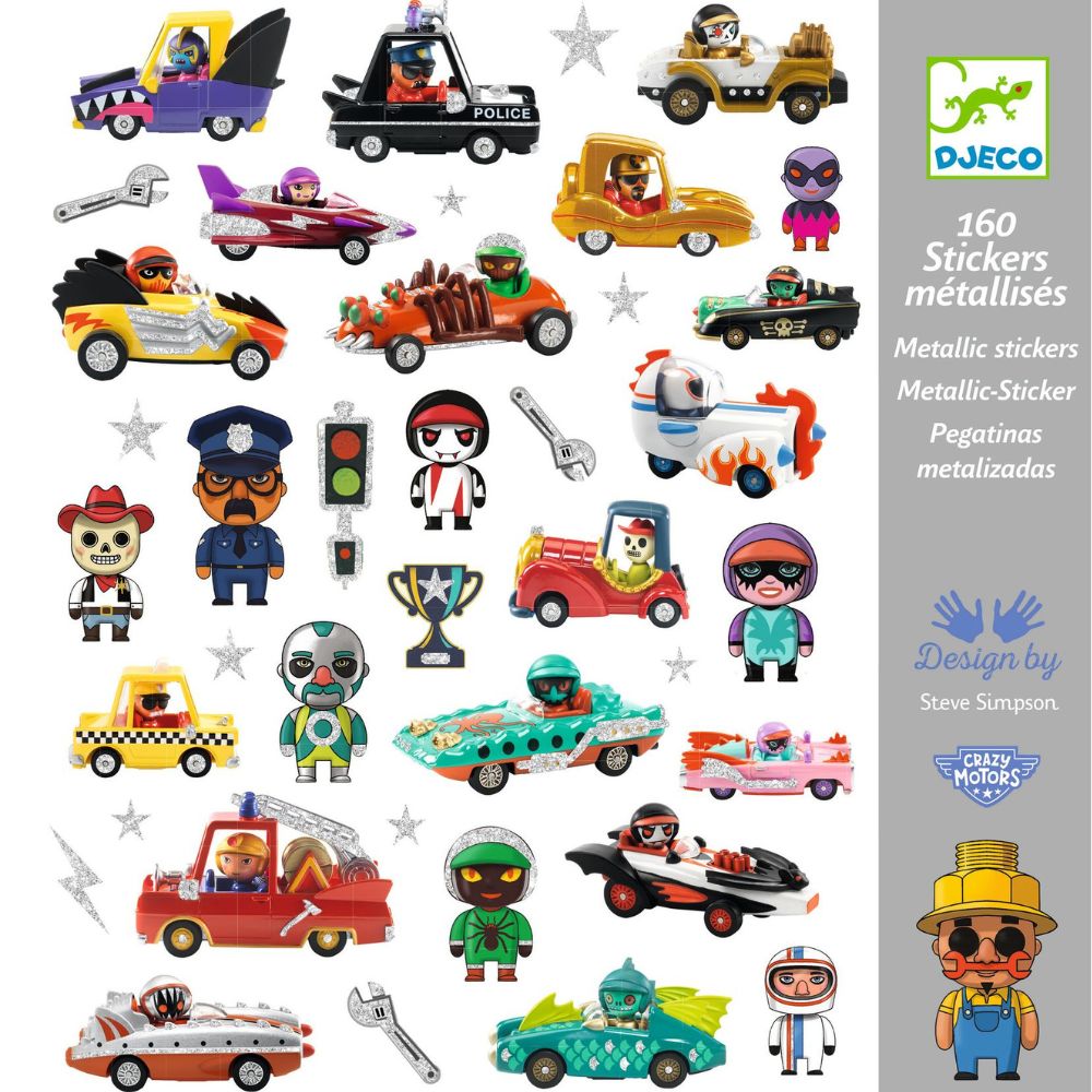 Djeco Stickers - The World of Crazy Motors, DJ09287