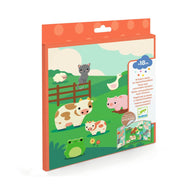 Djeco Thick and Easy Reusable Sticker scene for Little Ones - Farm DJ00099
