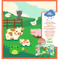 Djeco Thick and Easy Reusable Sticker scene for Little Ones - Farm DJ00099