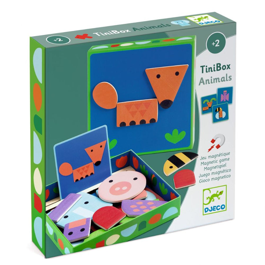Djeco Wooden Magnetics - TiniBox Animals DJ03141