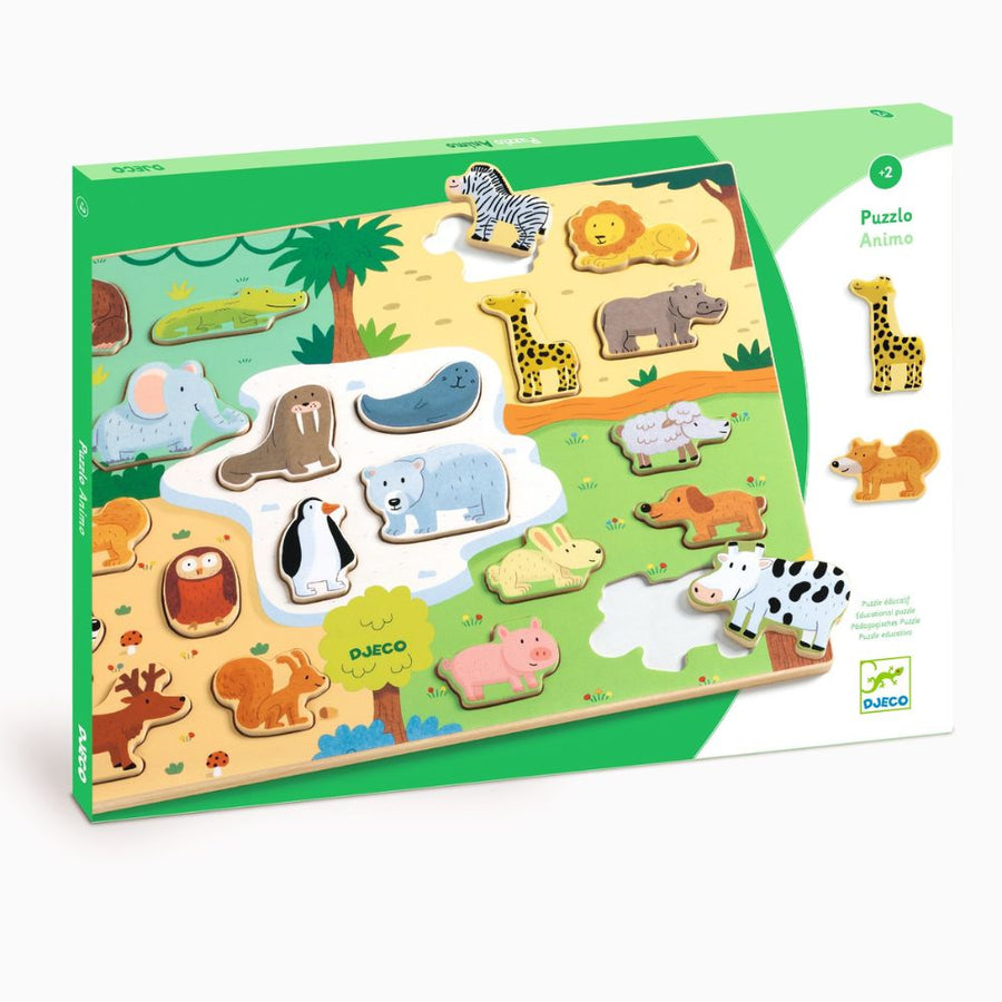 Djeco Wooden Puzzles - Puzzlo Animo DJ01830