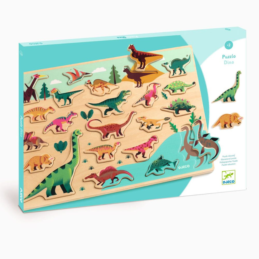 Djeco Wooden Puzzles - Puzzlo Dino DJ01832
