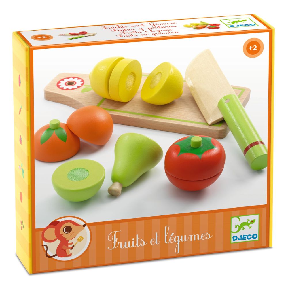 Djeco Wooden Toys - Cutting Fruits and Vegetables DJ06526