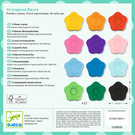 Djeco 12 Flower Crayons For Little Ones