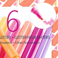 6 Glitter Highlighters Grapefruit DJ09534