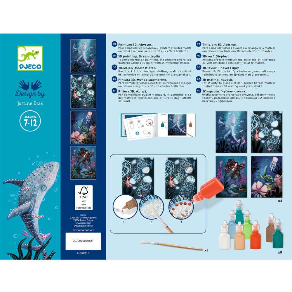 Djeco 3D Painting Ocean Depths - 7-12 yrs