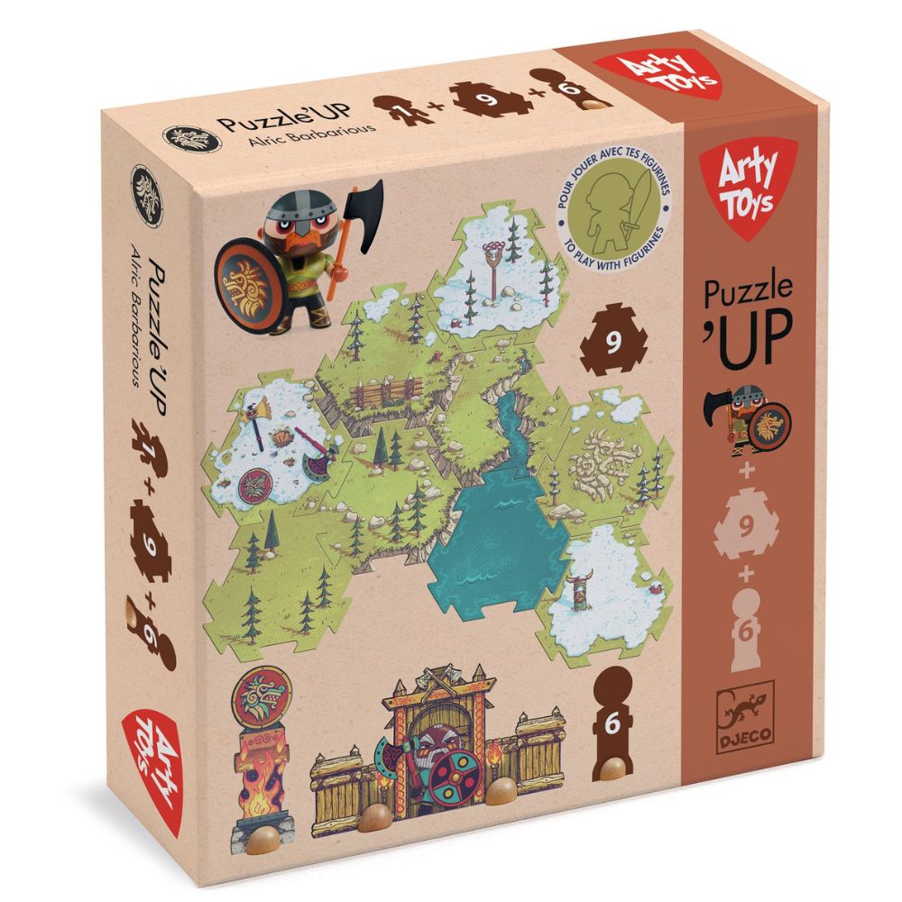 Djeco Arty Toys - Puzzl'Up Alric Barbarious - 15 pcs Floor Puzzle DJ06852
