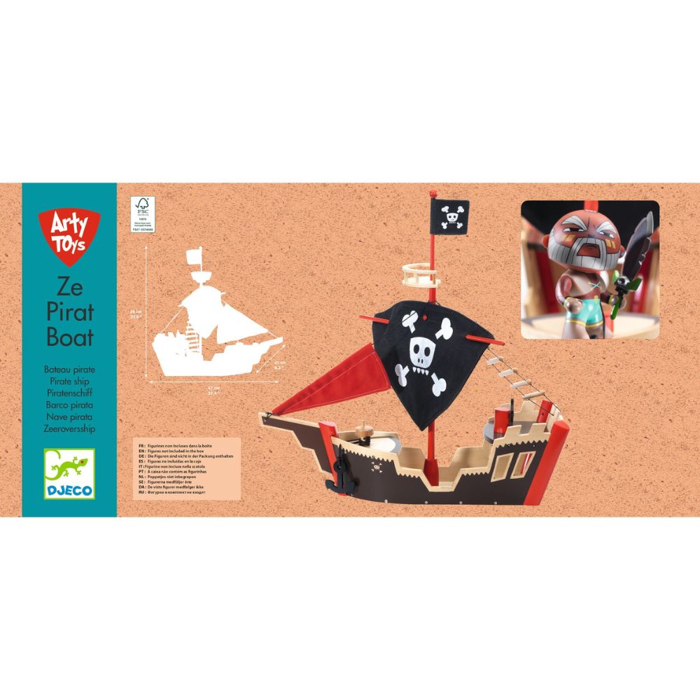 Djeco Arty Toys Ze Pirat Boat