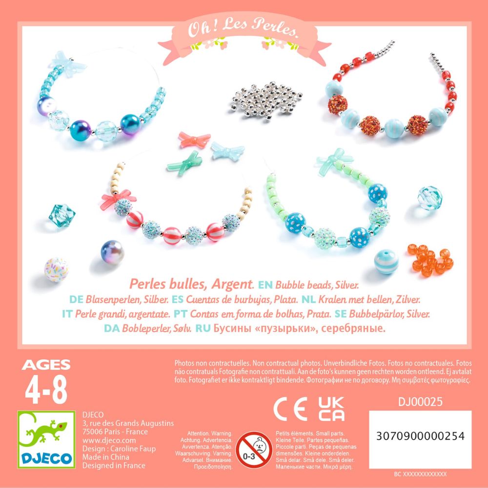 Djeco Bubble beads, Silver