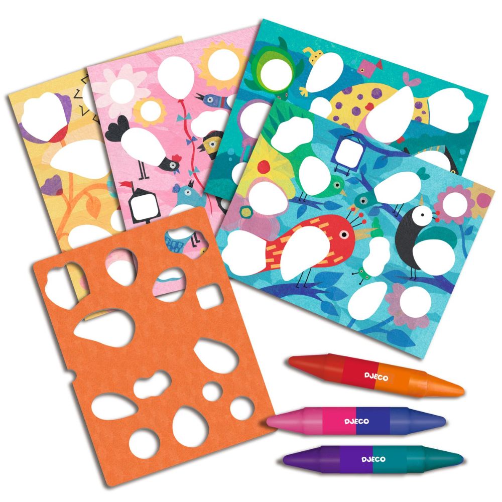 Djeco Colour Stop Fabulous Stencils 