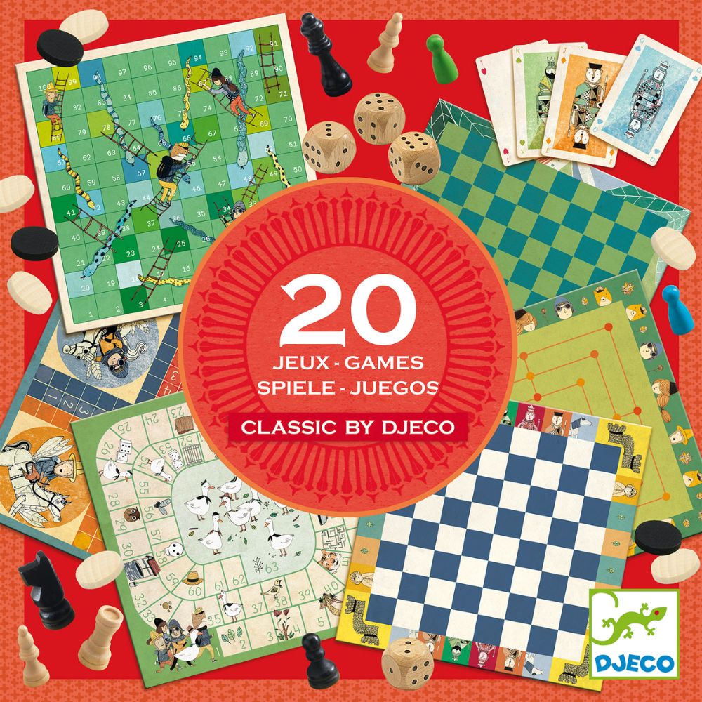 Djeco Family Games - Classic Box of 20 Games DJ05219