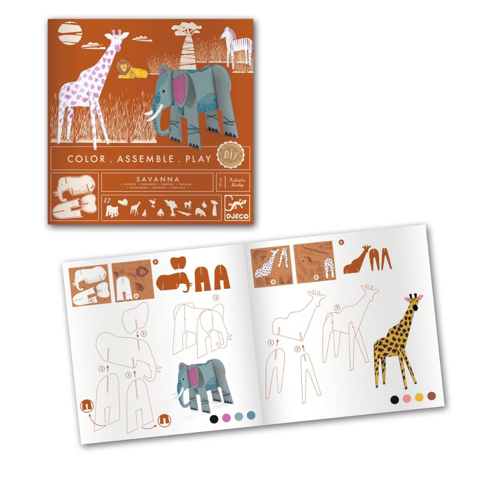 Djeco Colour, Assemble, Play - Savannah