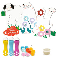 Djeco Colouring Dots and Pompoms - In The Grass DJ00965