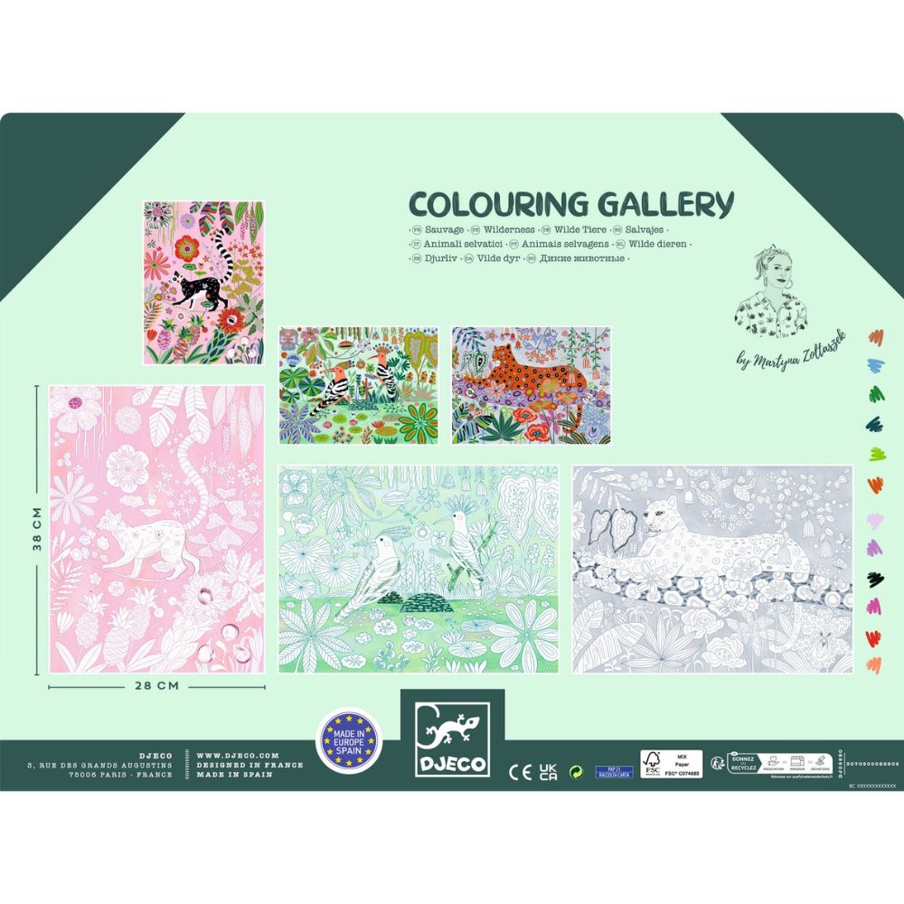 Djeco Colouring Gallery, Wilderness