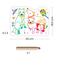 Djeco Magic Colouring Reveal Pictures, Forest Families