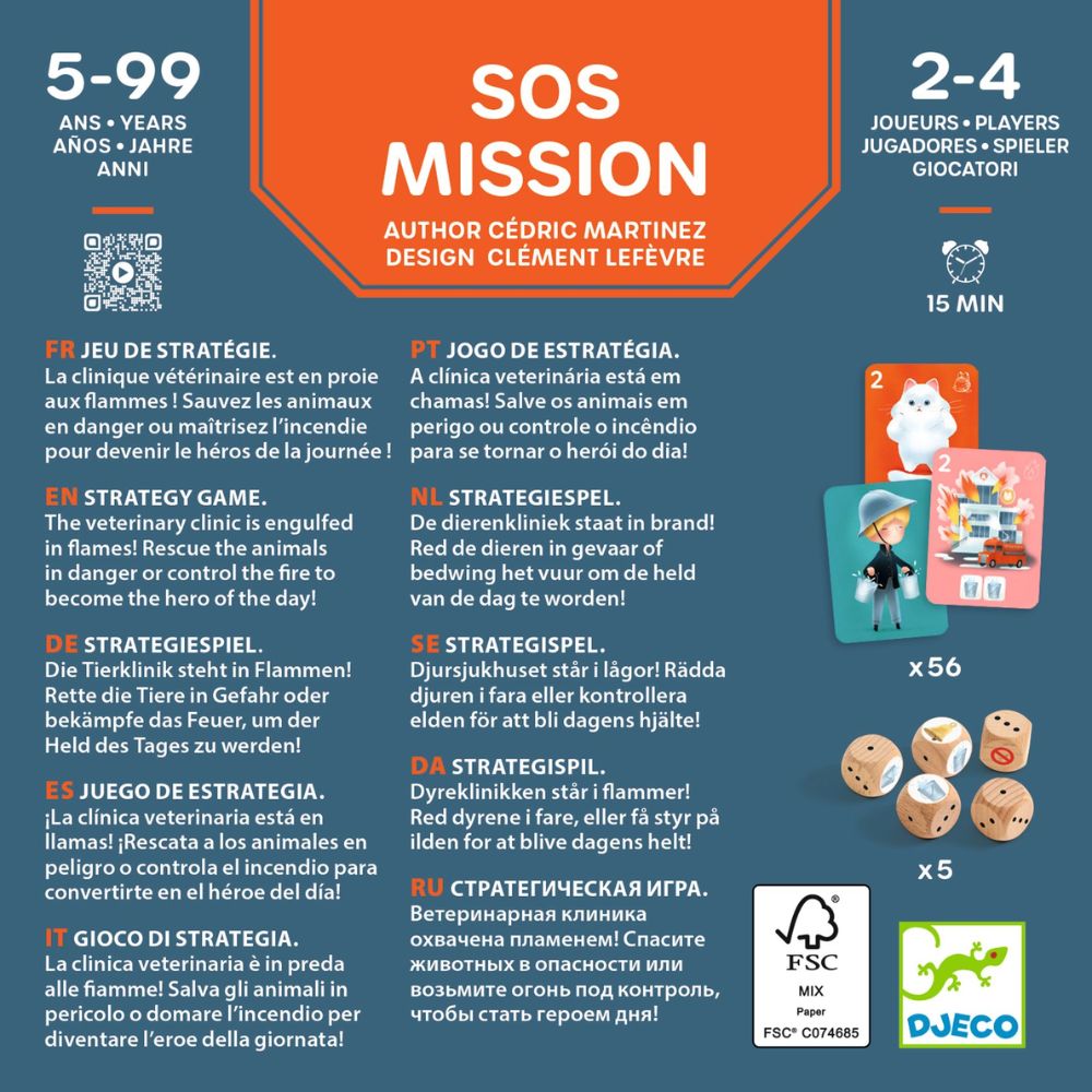 Djeco Dice Games - SOS Mission DJ00831