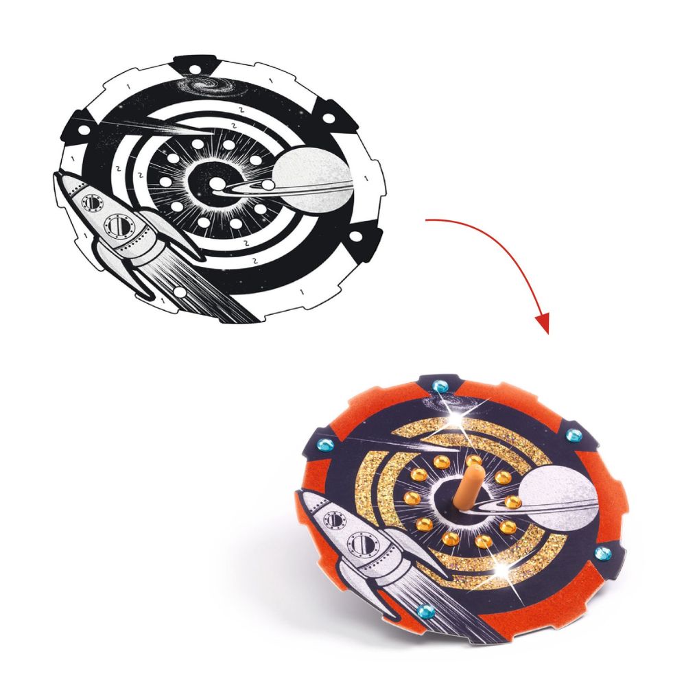Djeco Do It Yourself - Mosaic Spinning Top Cosmos DJ07987