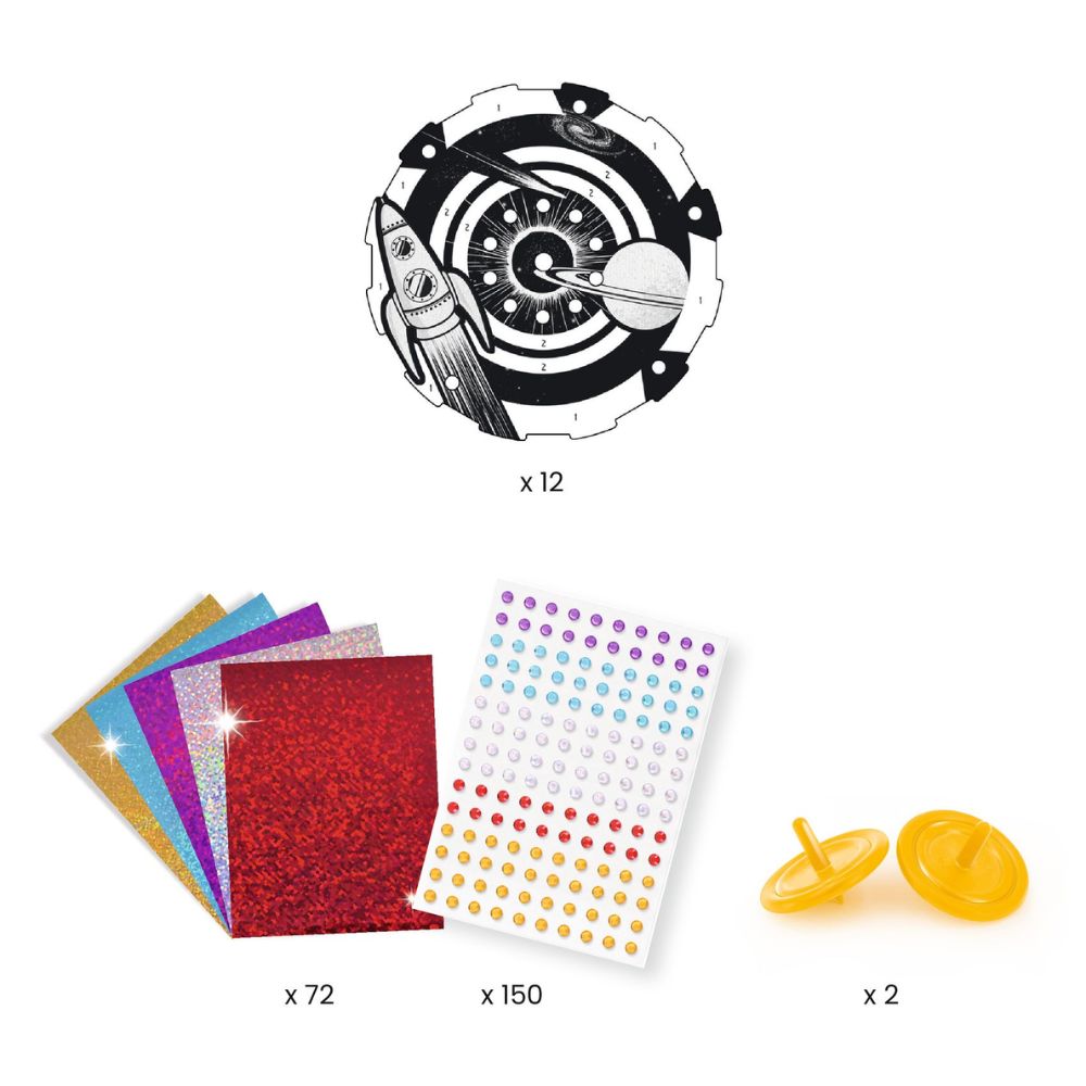 Djeco Do It Yourself - Mosaic Spinning Top Cosmos DJ07987