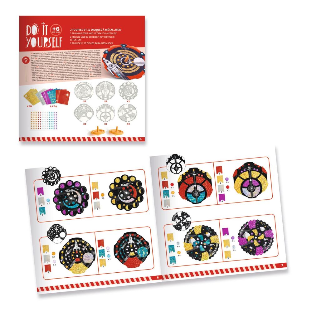 Djeco Do It Yourself - Mosaic Spinning Top Cosmos DJ07987