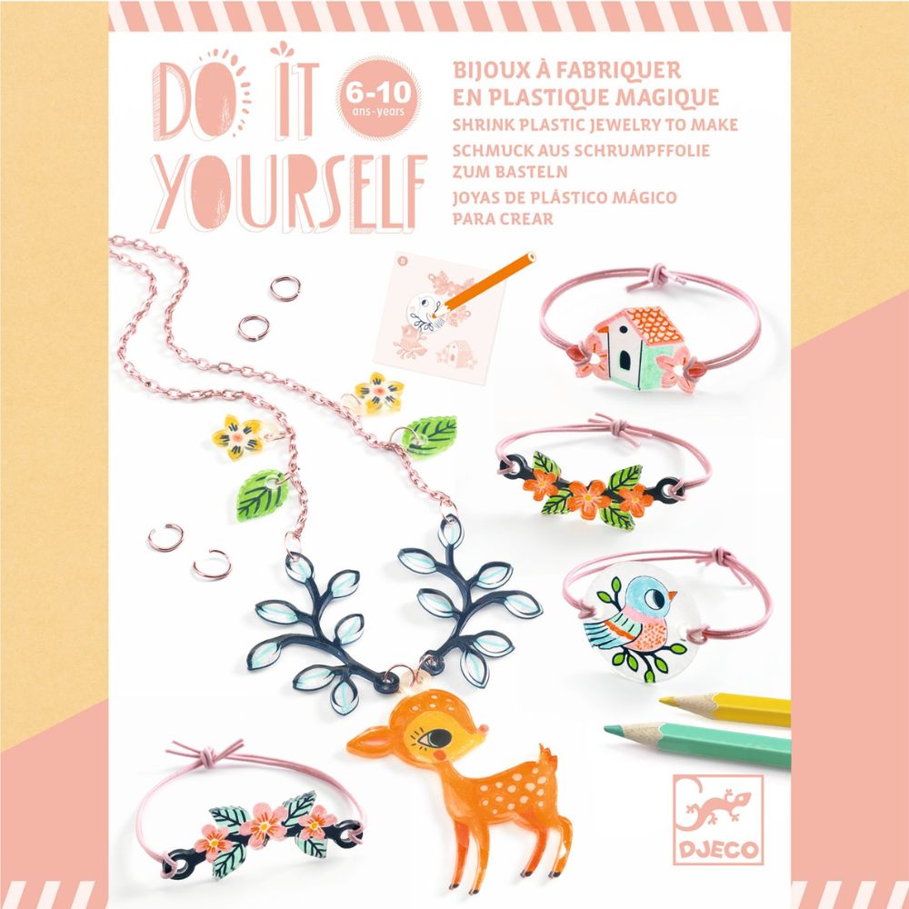 Djeco Do It Yourself - Shrink Plastic - Fawn and the Bird DJ79000