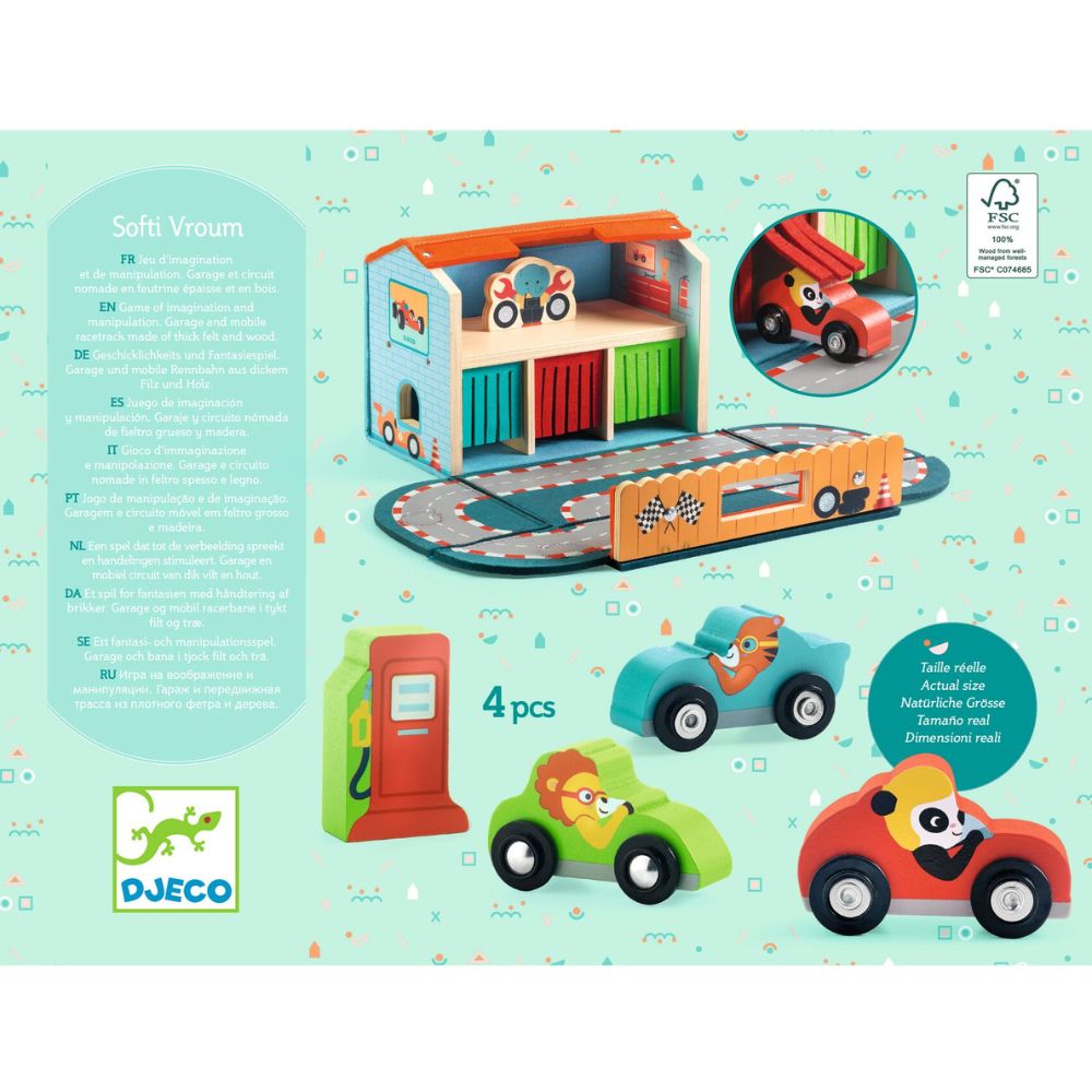 Djeco Felt and Wooden Toys - Softi Vroom DJ06449