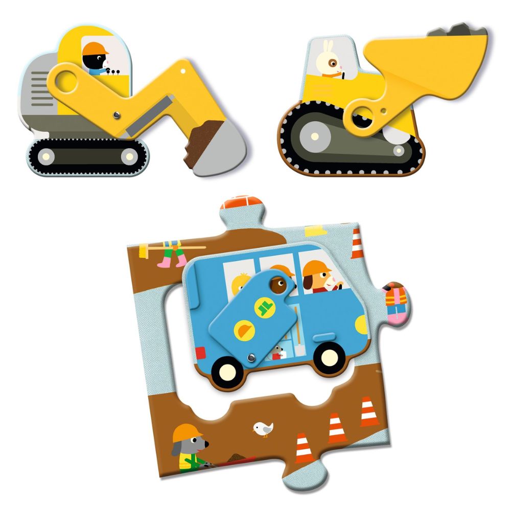 Djeco Giant Puzzles - Construction Site 