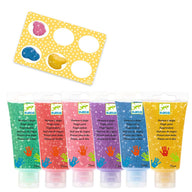 Djeco Finger Painting 6 Tubes - Glitter