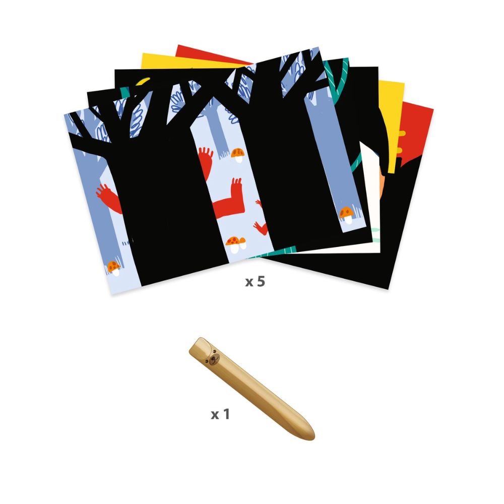 Djeco Scratch Boards for Toddlers - Learning About Animals