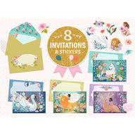 Djeco Lovely Paper - 8 Invitations & Stickers - Fantasy Creatures DD03494